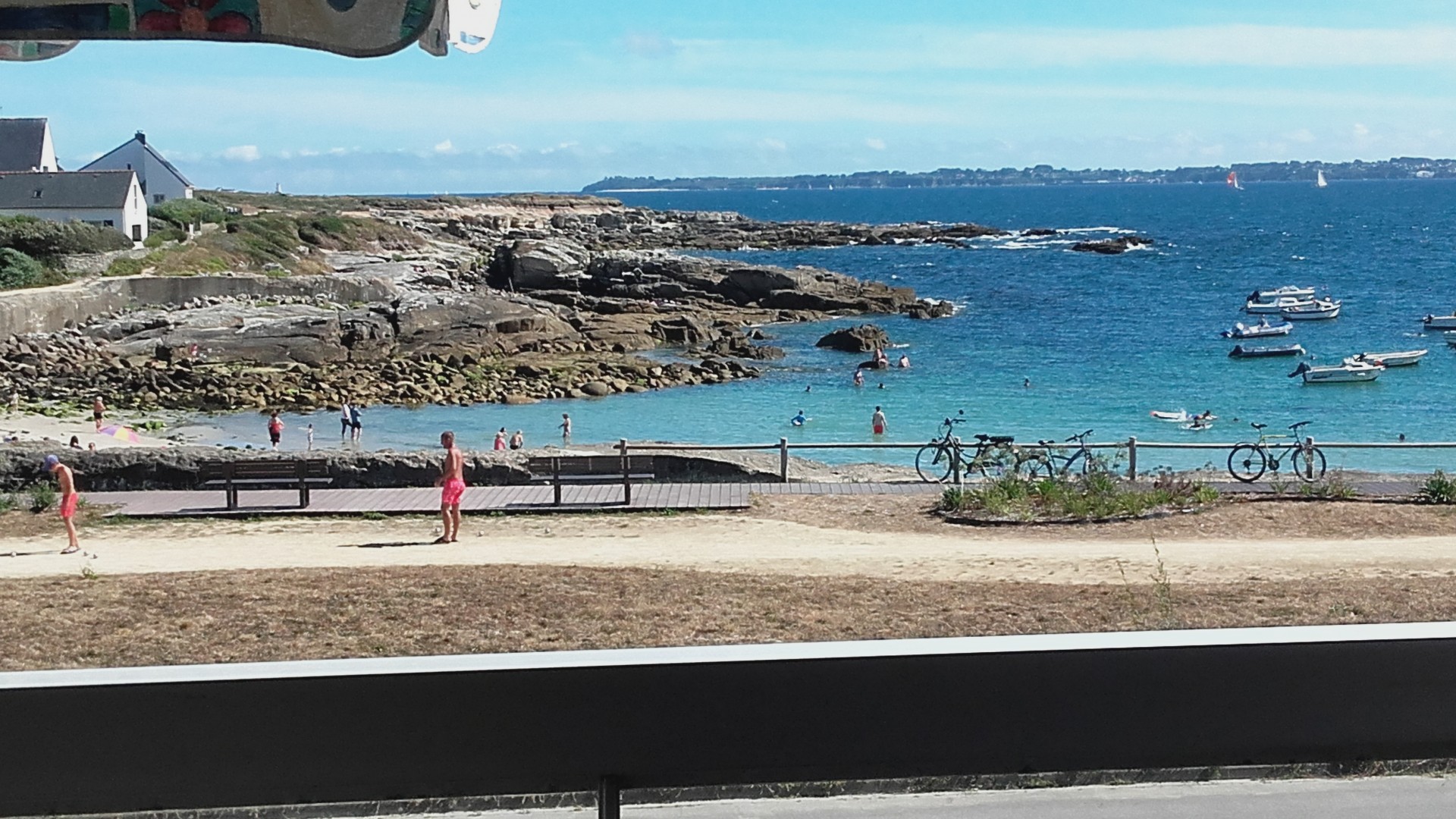 Vue du balcon sur la Plage .