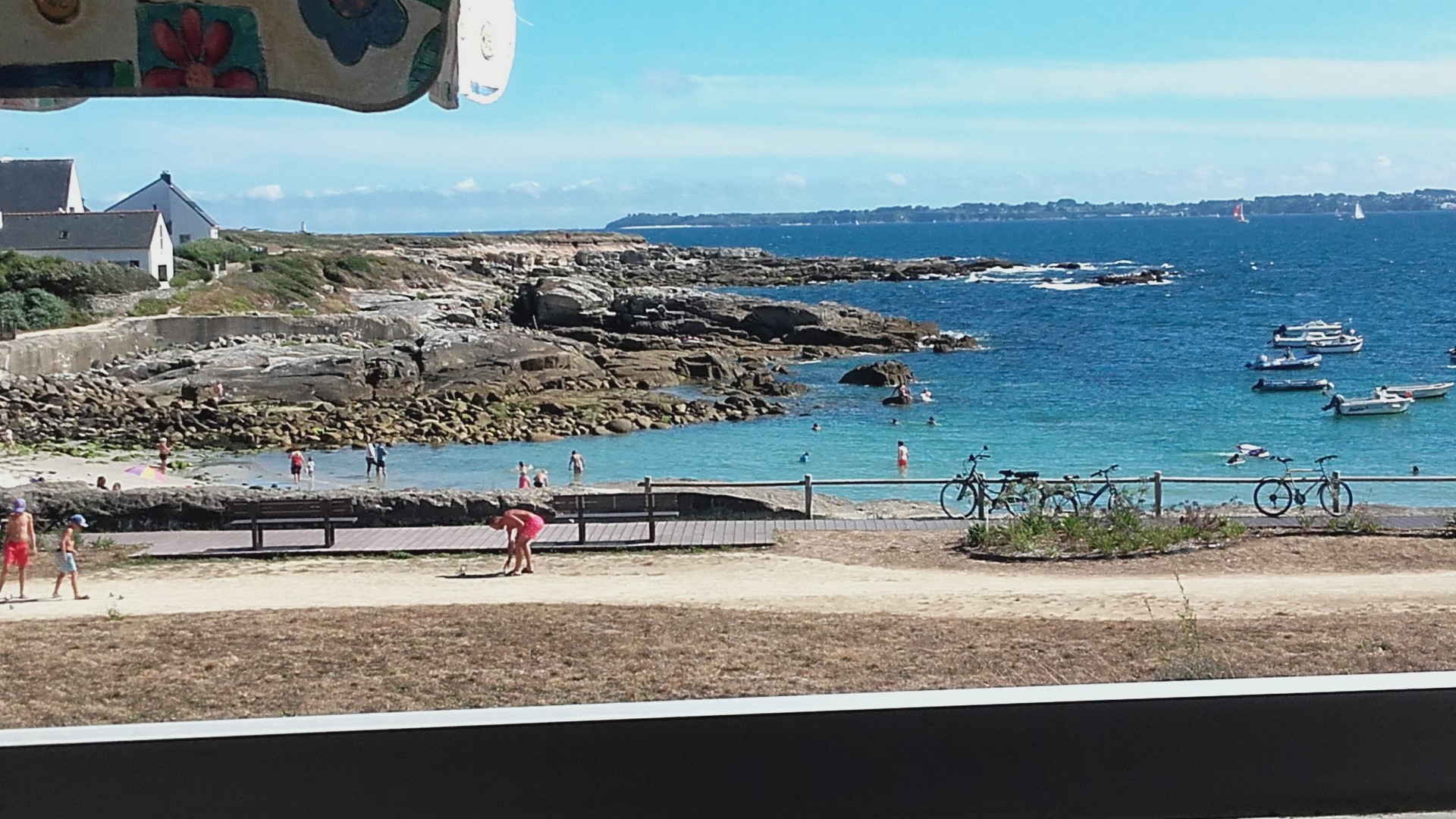 Vue du balcon sur la Plage .